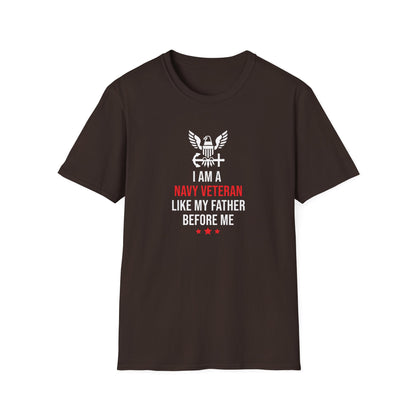 I Am a Navy Veteran Like My Father Before Me T-Shirt