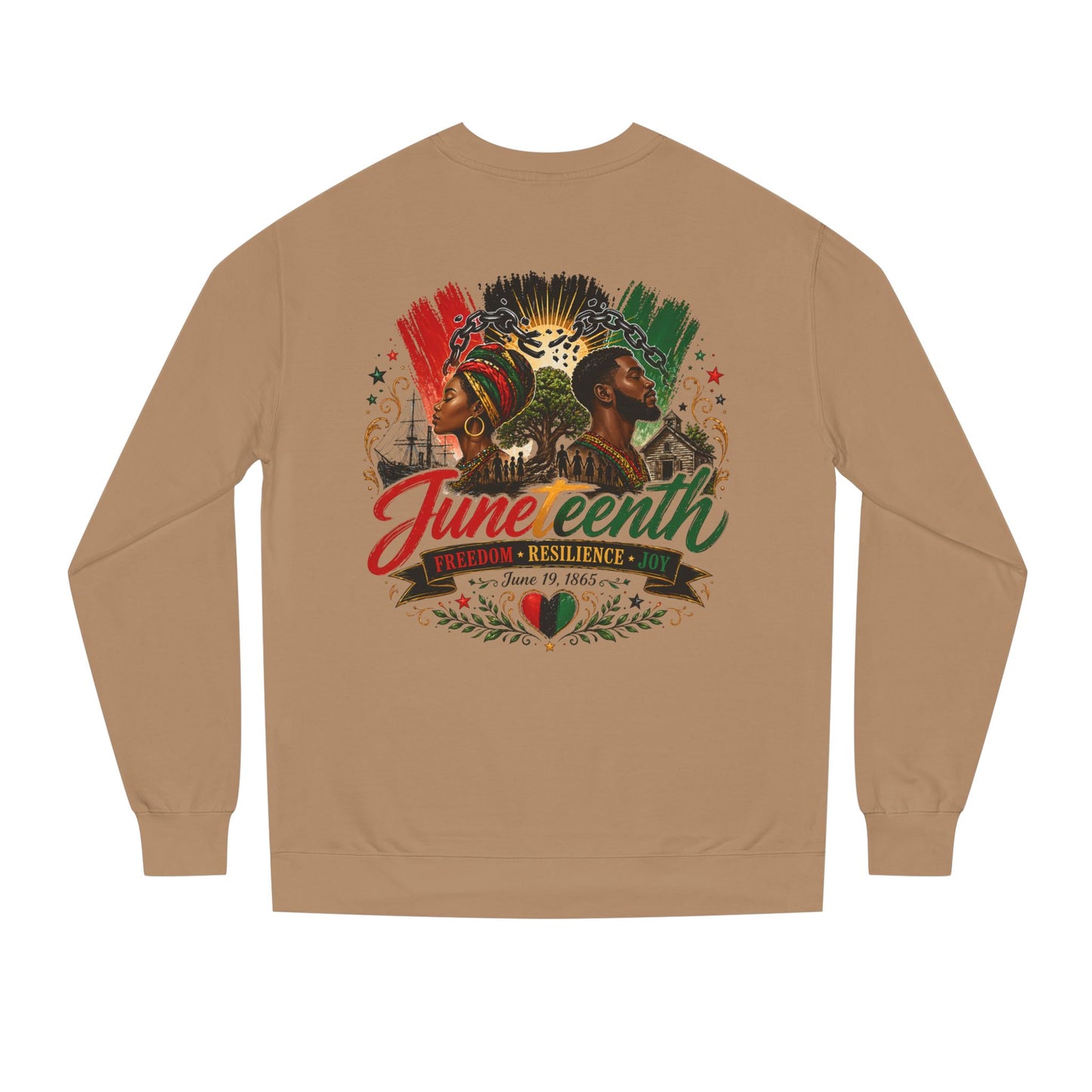 Juneteenth Celebration Sweatshirt — "Juneteenth: Resilience" African Heritage Crewneck
