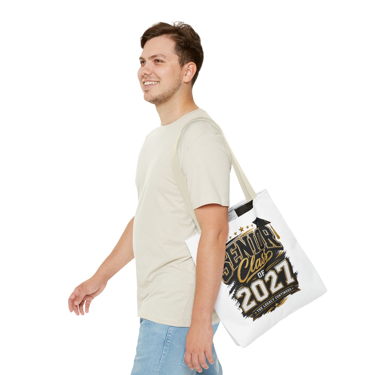 Senior Class of 2027 Tote Bag – Graduation Gift Tote with Cap Graphic