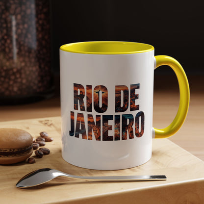 Rio de Janeiro Accent Coffee Mug — Scenic Typography Coffee Mug (11/15oz)