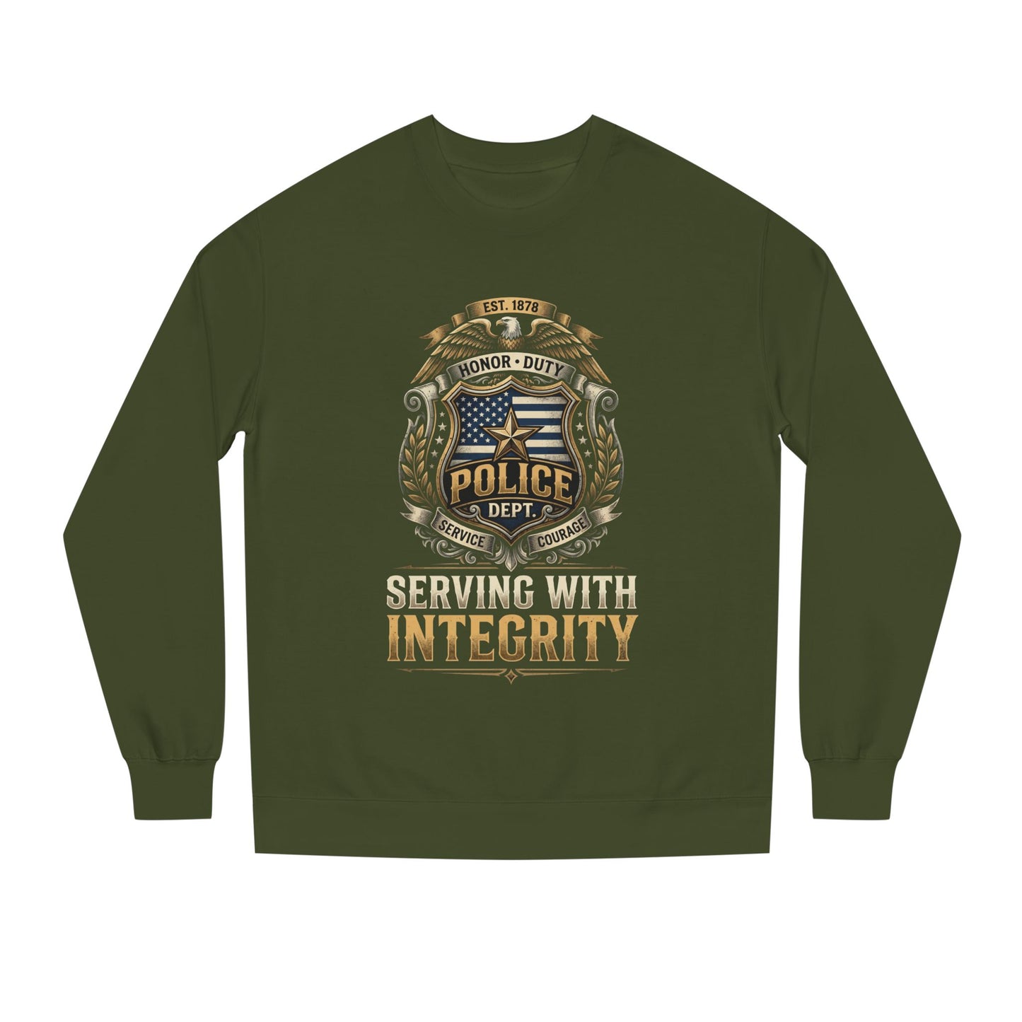 Police Badge Sweatshirt - "Serving With Integrity" Crewneck
