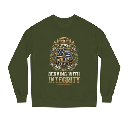 Police Badge Sweatshirt - "Serving With Integrity" Crewneck