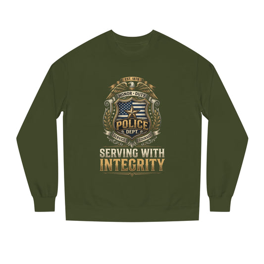 Police Badge Sweatshirt - "Serving With Integrity" Crewneck