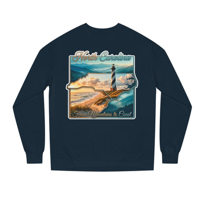 North Carolina Lighthouse Sweatshirt — From Mountains to Coast Scenic Crewneck