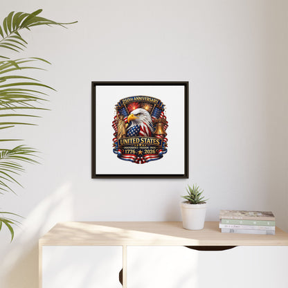 250th Anniversary United States Framed Canvas - Patriotic Eagle 1776–2026