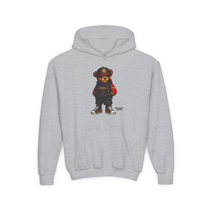 Youth Bear Hoodie – Streetwear Teddy Graphic Pullover for Kids