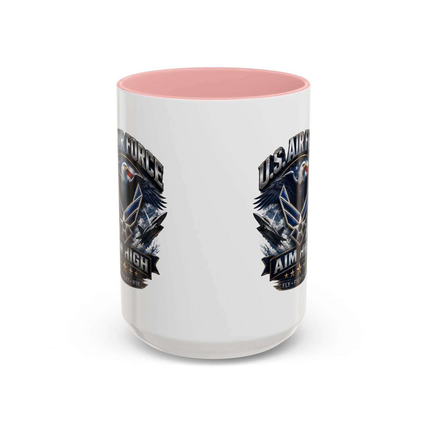 U.S. Air Force Accent Coffee Mug — Aim High Eagle Design (11/15 oz)