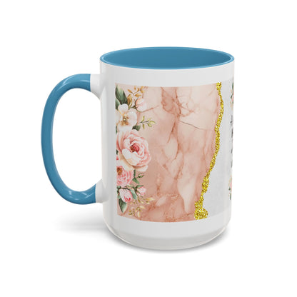Mother's Heart Floral Accent Coffee Mug – “A Mother's Heart…Where Love Speaks the Loudest” (11/15oz)