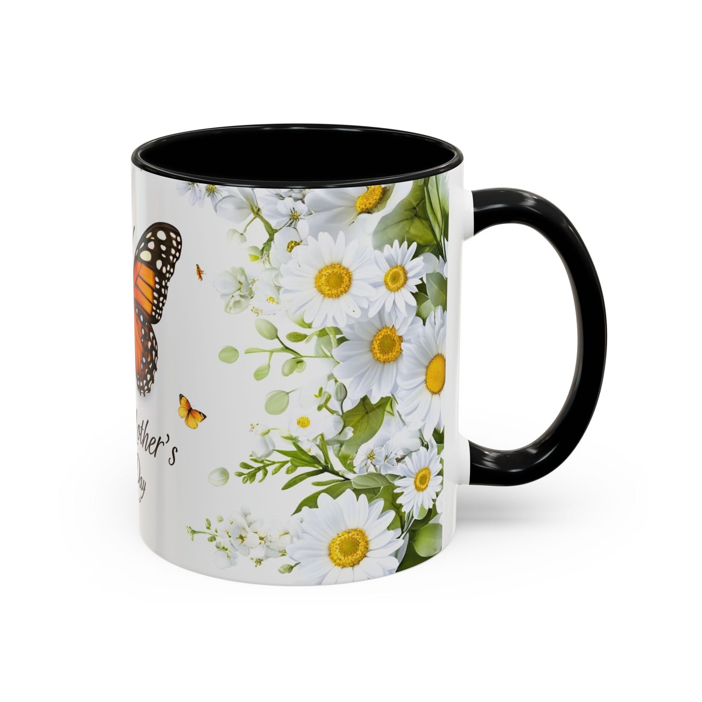 Mother's Day Butterfly Coffee Mug – 'Happy Mother's Day' Floral Accent Mug
