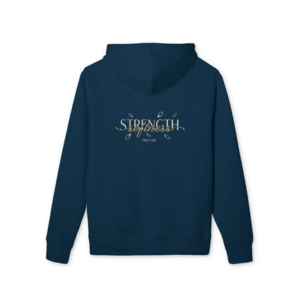 Strength & Grace Hoodie — Inspirational Floral Graphic Sweatshirt