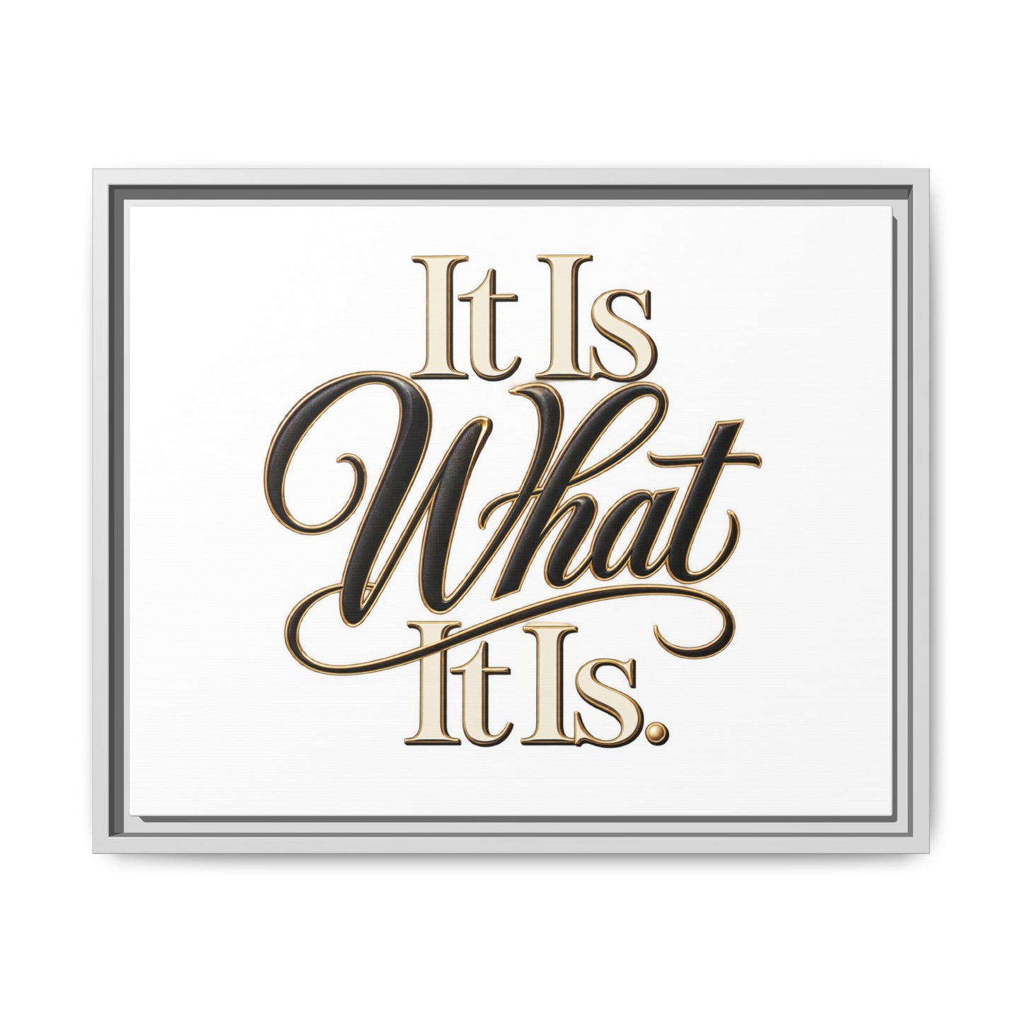 It Is What It Is Framed Canvas Wall Art