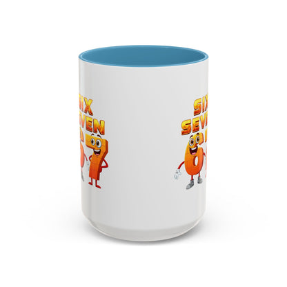 Six Seven Cartoon Number Coffee Mug - Fun Math Teacher Gift (11/15oz)