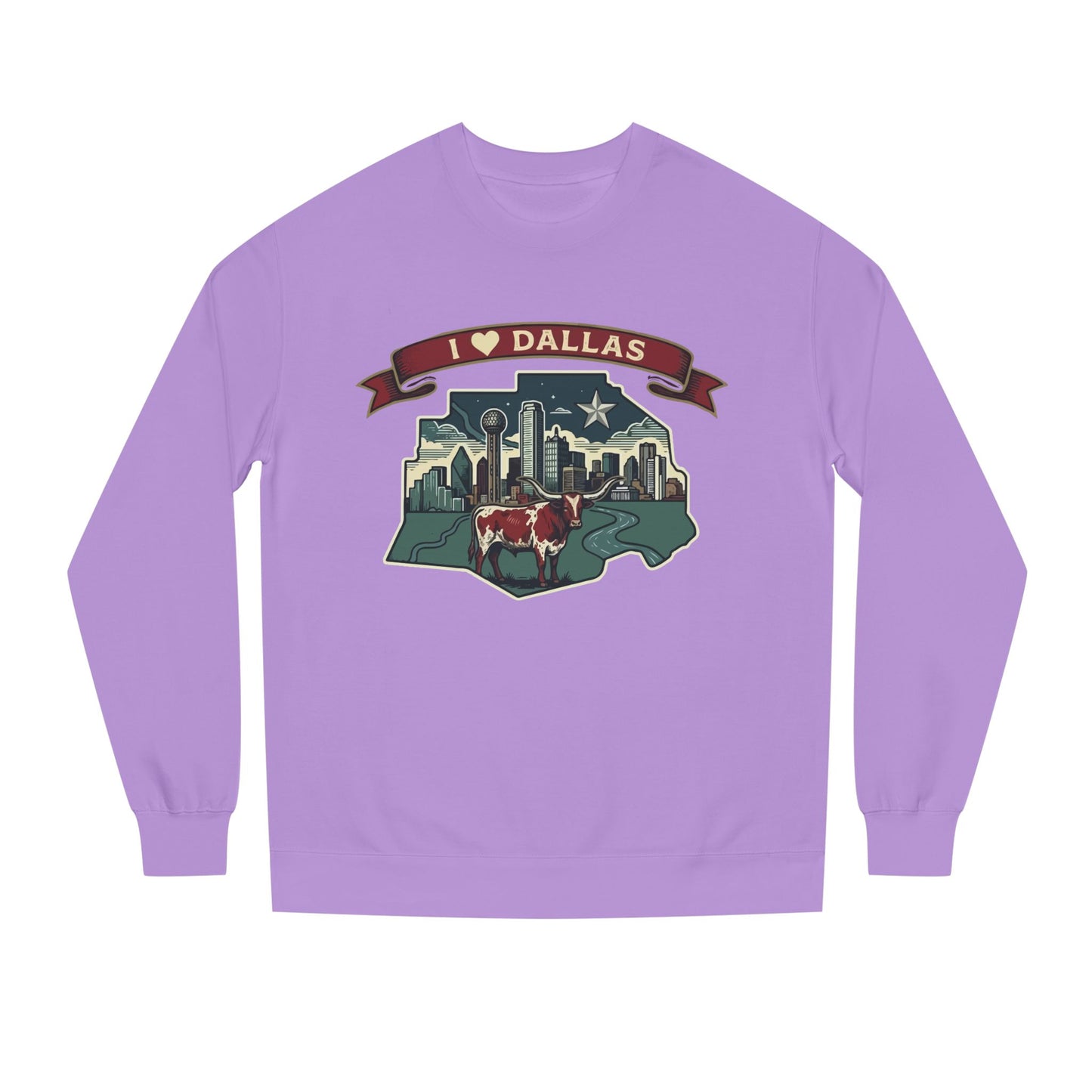 I  Dallas Skyline Sweatshirt — Vintage Texas Cityscape Crewneck