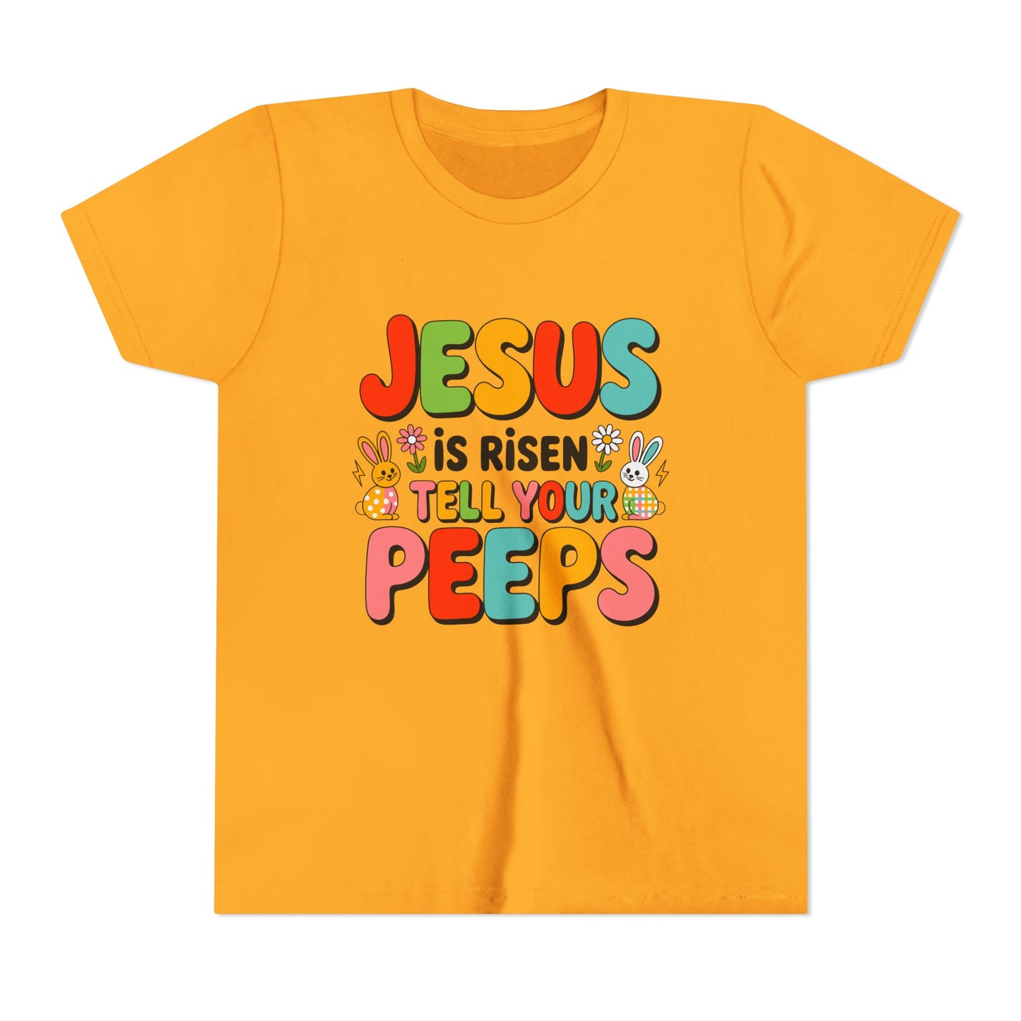 Youth Tee - "Jesus Is Risen, Tell Your Peeps" Easter Kids Shirt