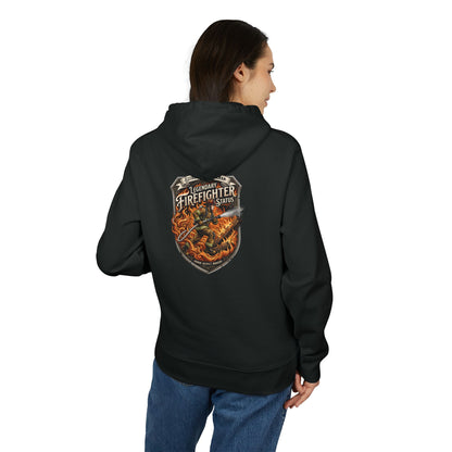 Firefighter Shield Hoodie — Legendary Firefighter Vintage Emblem