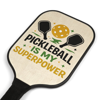 Pickleball Paddle Set – 'Pickleball Is My Superpower' Paddle & Balls Kit