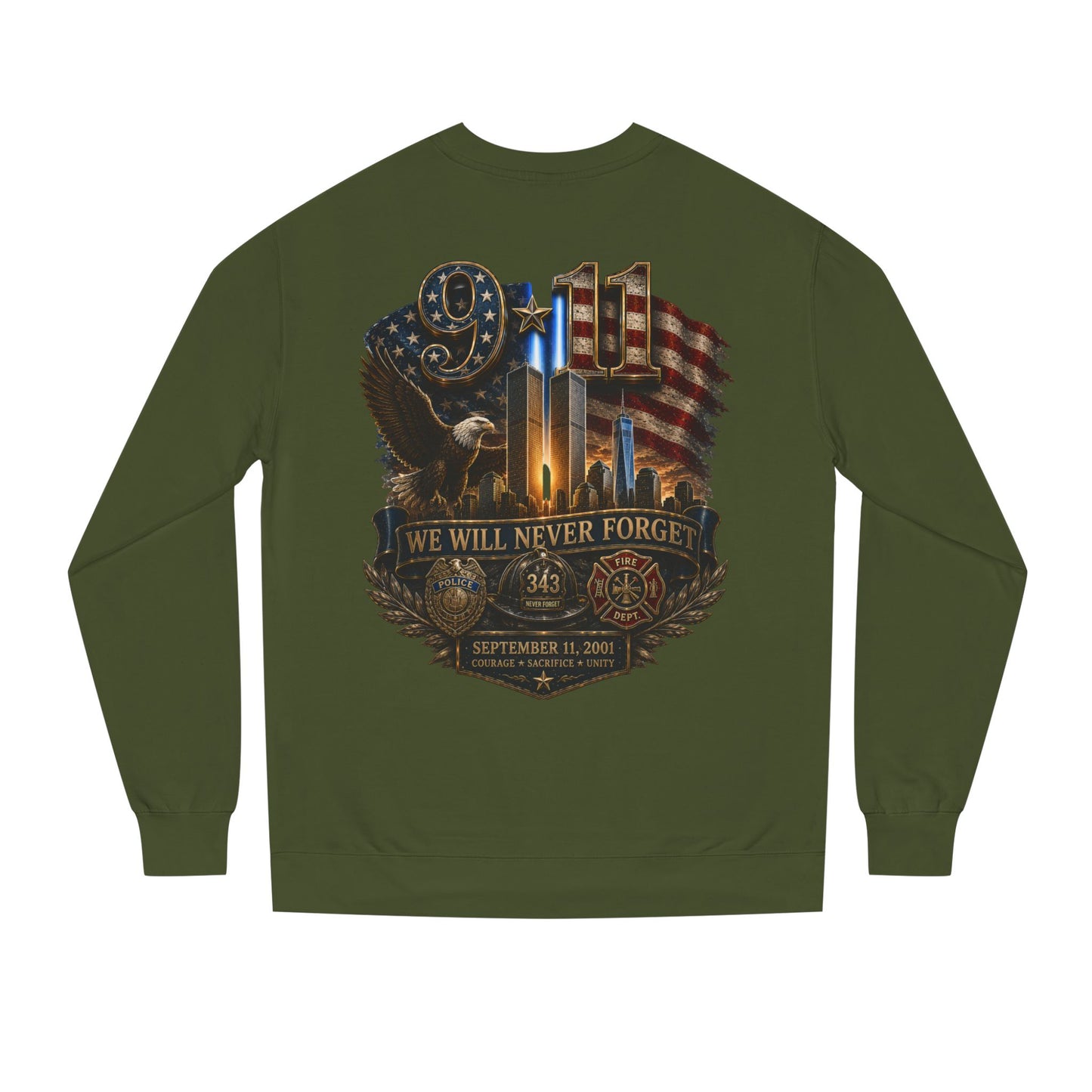 9/11 We Will Never Forget Memorial Sweatshirt