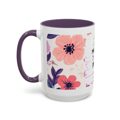 Mother Peace Floral Coffee Mug — "A quiet light, a guiding hand..." Memorial Tribute Mug