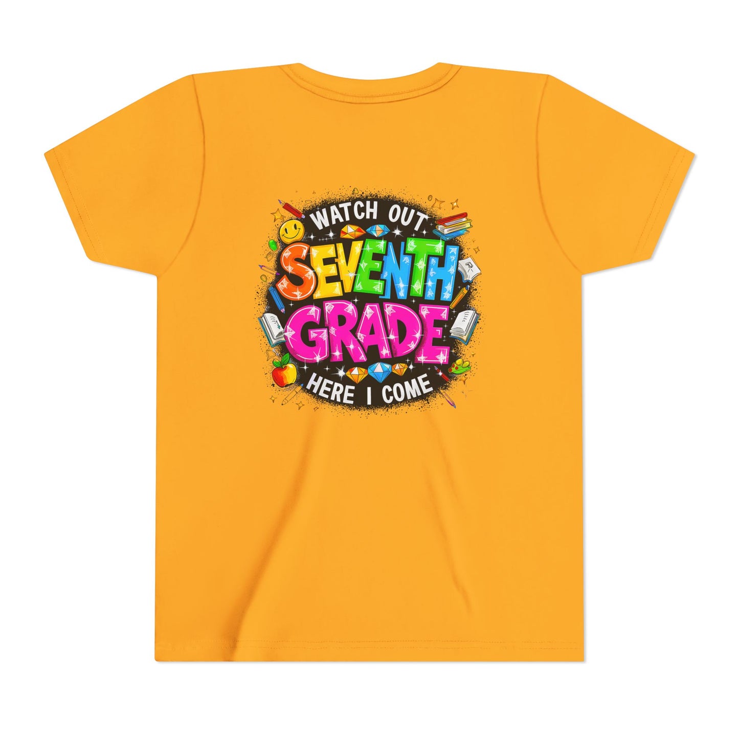 Seventh Grade Kids T‑Shirt — "Watch Out Seventh Grade Here I Come" Back‑to‑School Tee