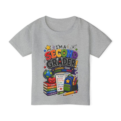 Second Grader Toddler T‑Shirt - "I'm a Second Grader" Back-to-School Cute Kids Tee