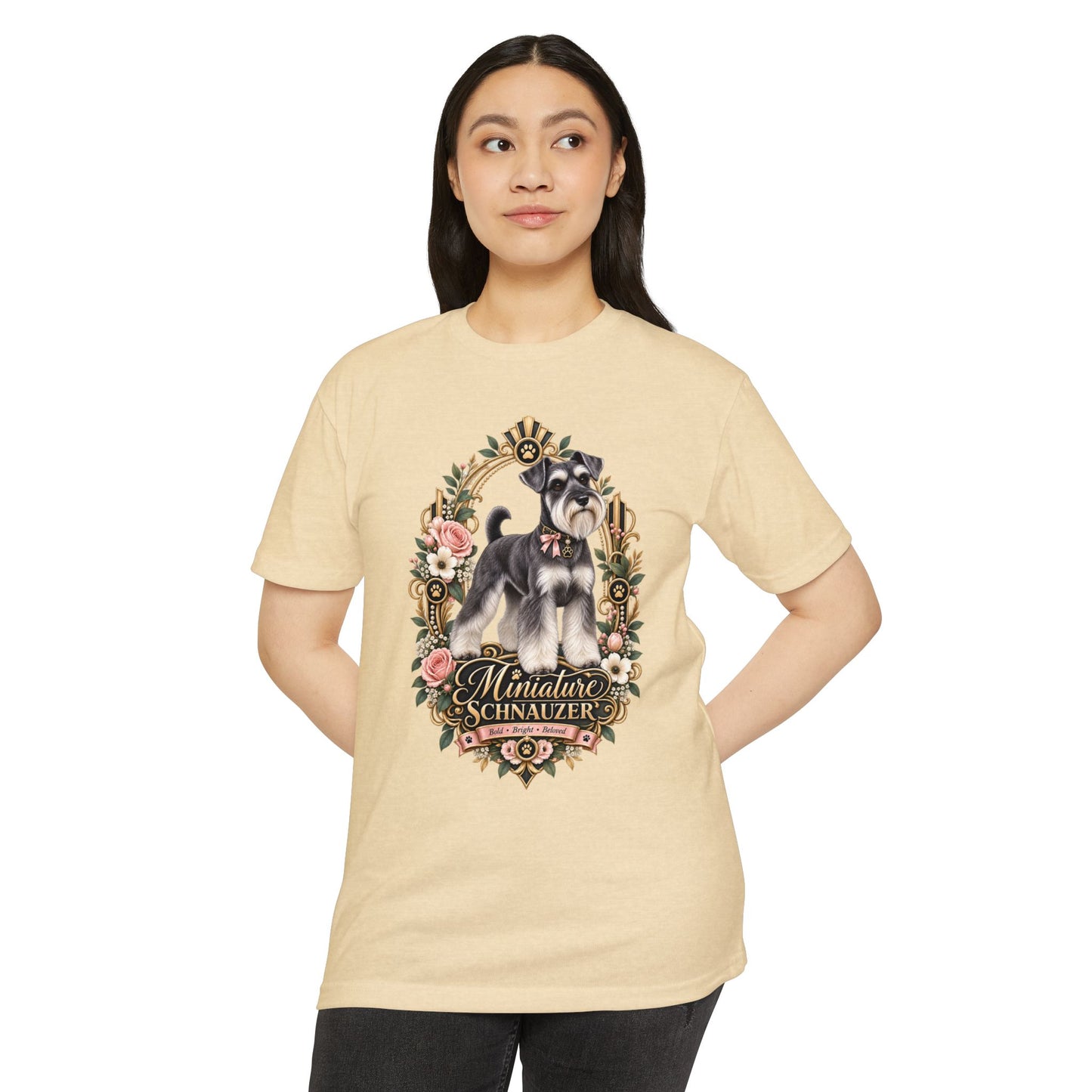 Miniature Schnauzer Floral Tee