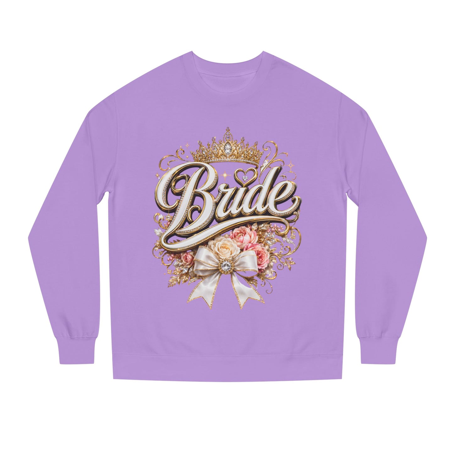 Bride Sweatshirt — Floral Crown Bridal Crewneck for Bachelorette & Wedding