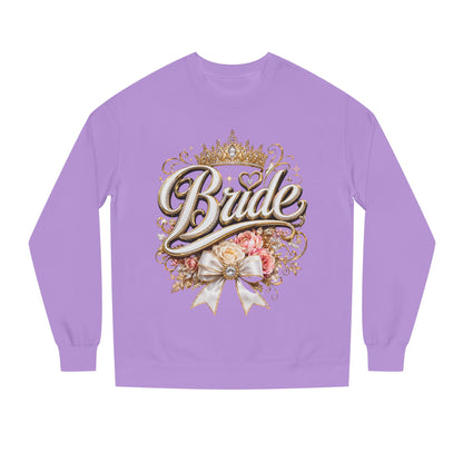 Bride Sweatshirt — Floral Crown Bridal Crewneck for Bachelorette & Wedding