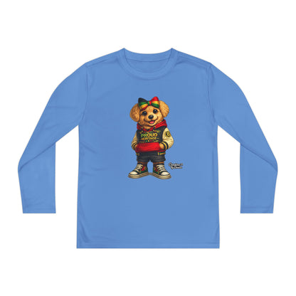 Youth Bear Varsity Long Sleeve Tee — 'Proud Brother' Graphic