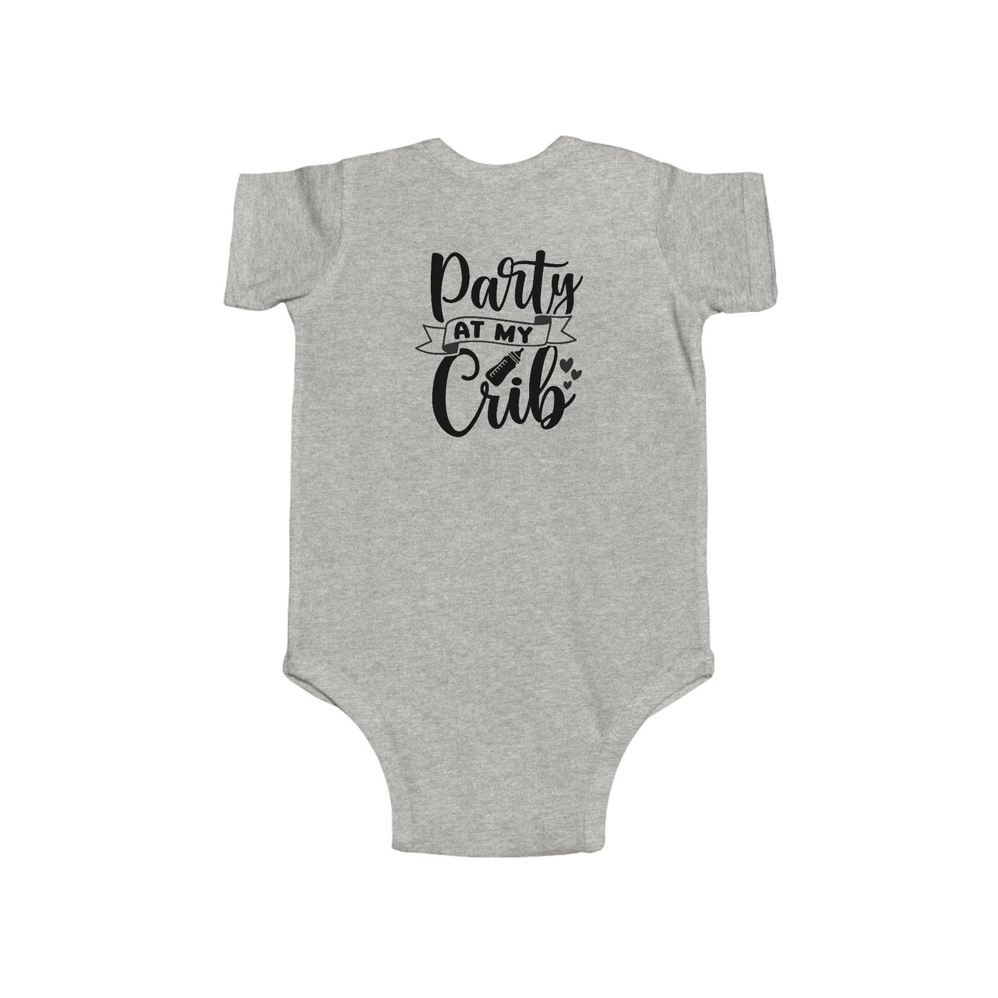 Infant Bodysuit — "Party at My Crib" Cute Baby Onesie, Newborn Shower Gift
