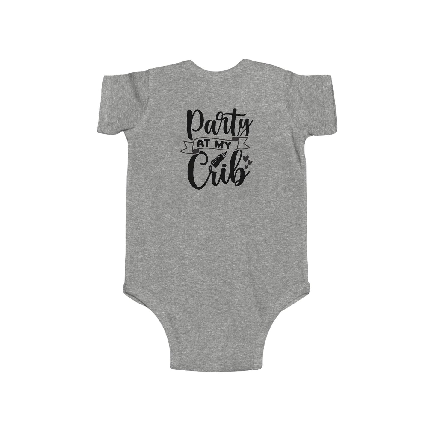 Infant Bodysuit — "Party at My Crib" Cute Baby Onesie, Newborn Shower Gift