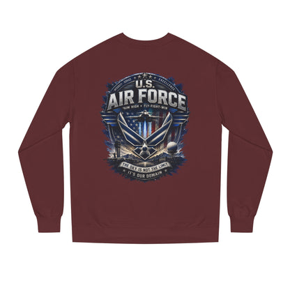 Air Force Crewneck Sweatshirt - U.S. Military Emblem Graphic