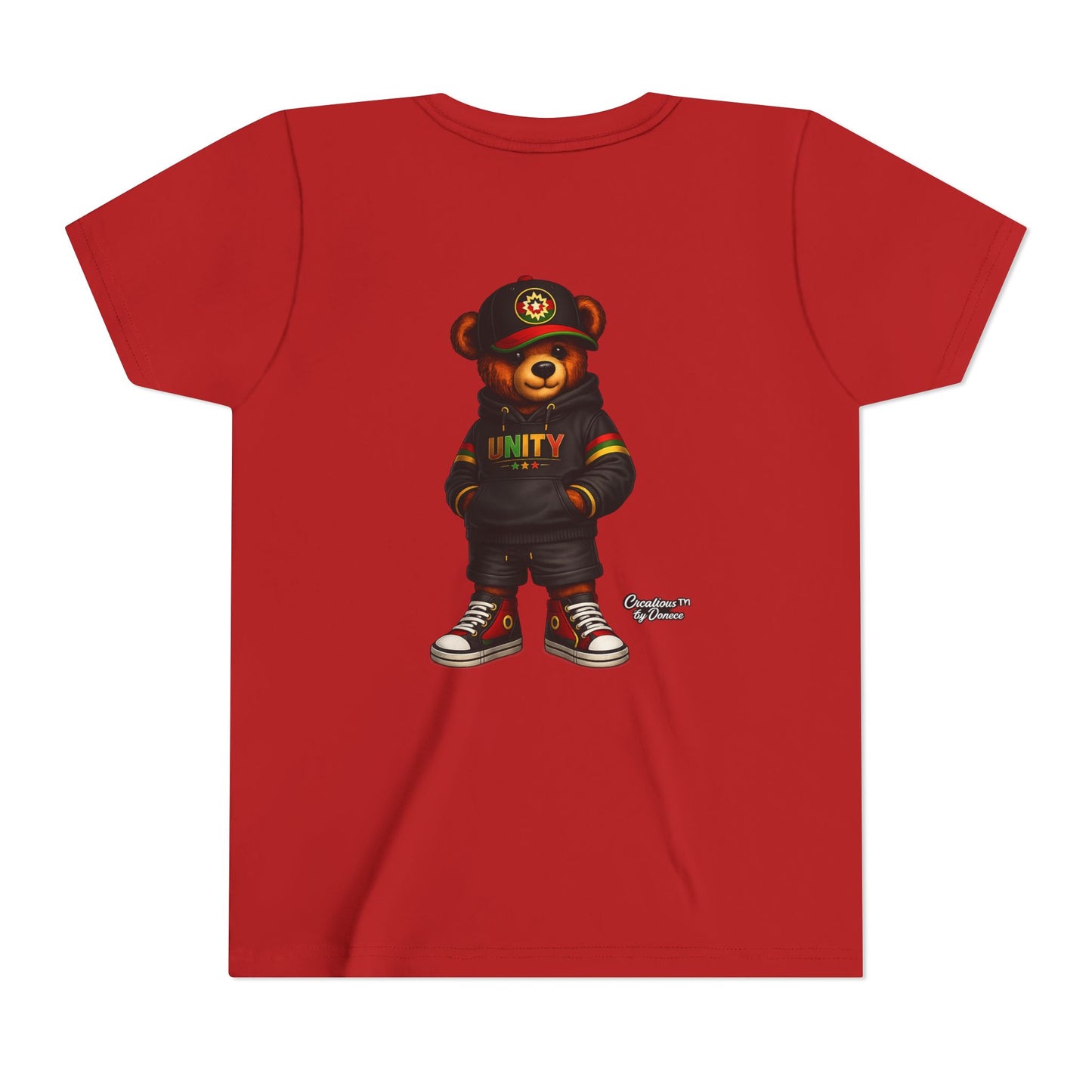 Youth T‑Shirt — Cool Bear Graphic Tee with 'UNITY' Hoodie Design
