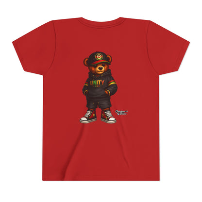 Youth T‑Shirt — Cool Bear Graphic Tee with 'UNITY' Hoodie Design