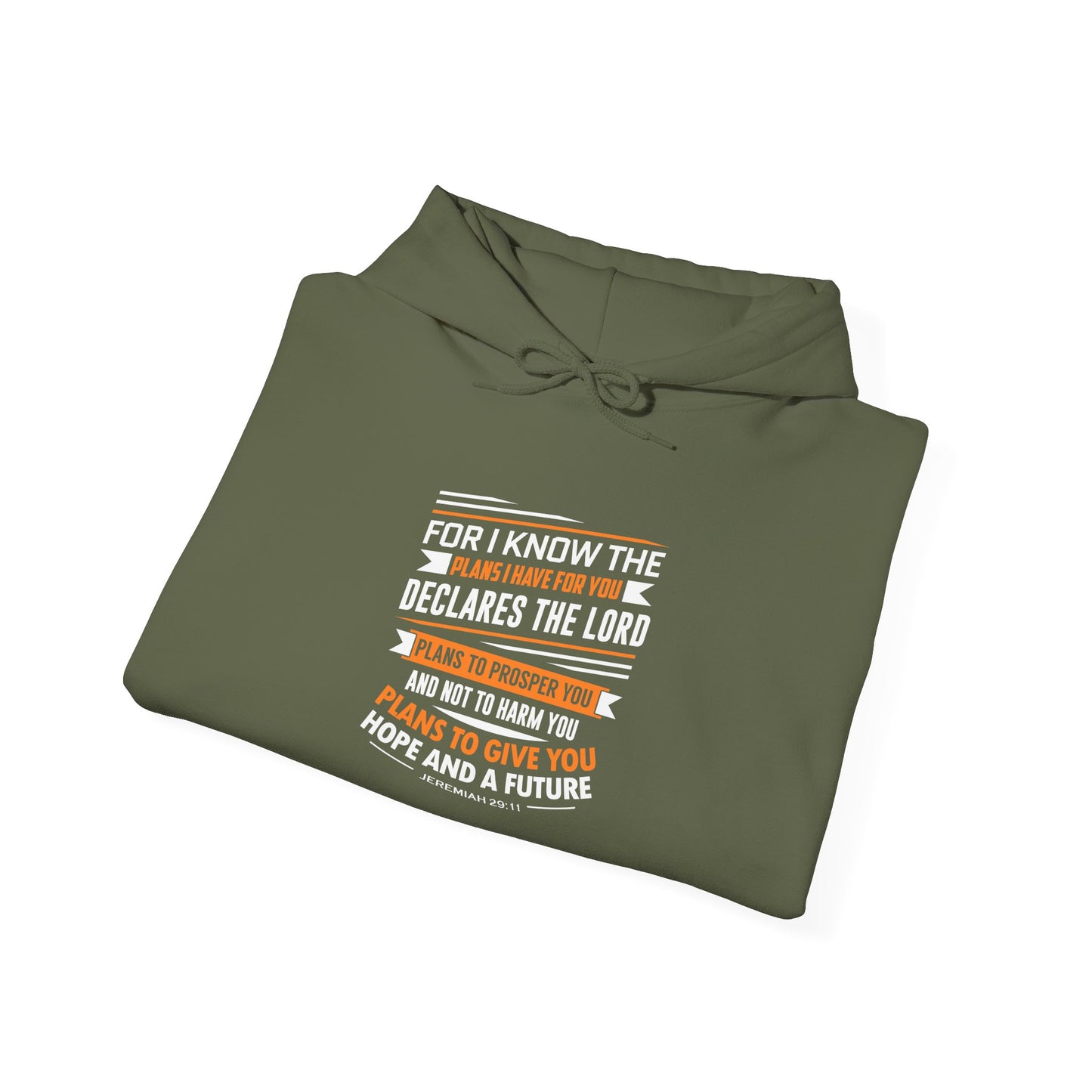 For I Know the Plans I Nave for You Declares the Lord Plans to Prosper You and Not to Harm You Plans to Give You Hope and a Future Hoodie