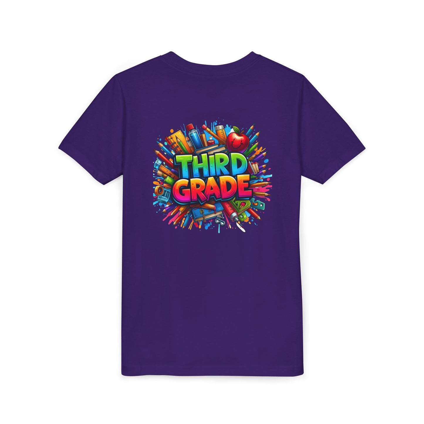 Third Grade Kids' T-Shirt – Colorful School Supplies Back-to-School Tee