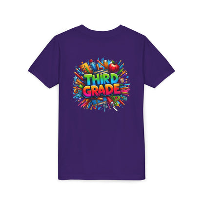 Third Grade Kids' T-Shirt – Colorful School Supplies Back-to-School Tee
