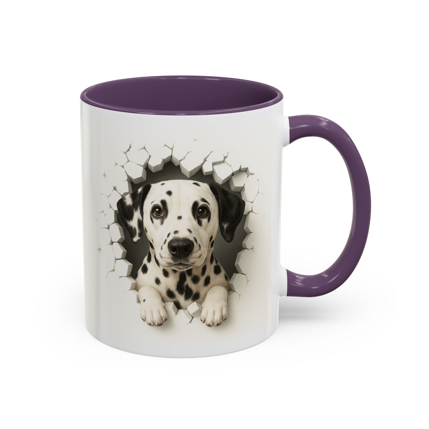 Dalmatian Peekaboo Accent Coffee Mug - Cute Dog Lover Gift (11/15oz)