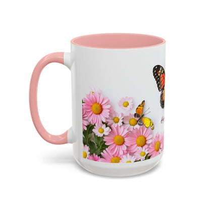 Mother's Day Butterfly Coffee Mug — "Happy Mother's Day" Floral 11/15oz Accent Mug