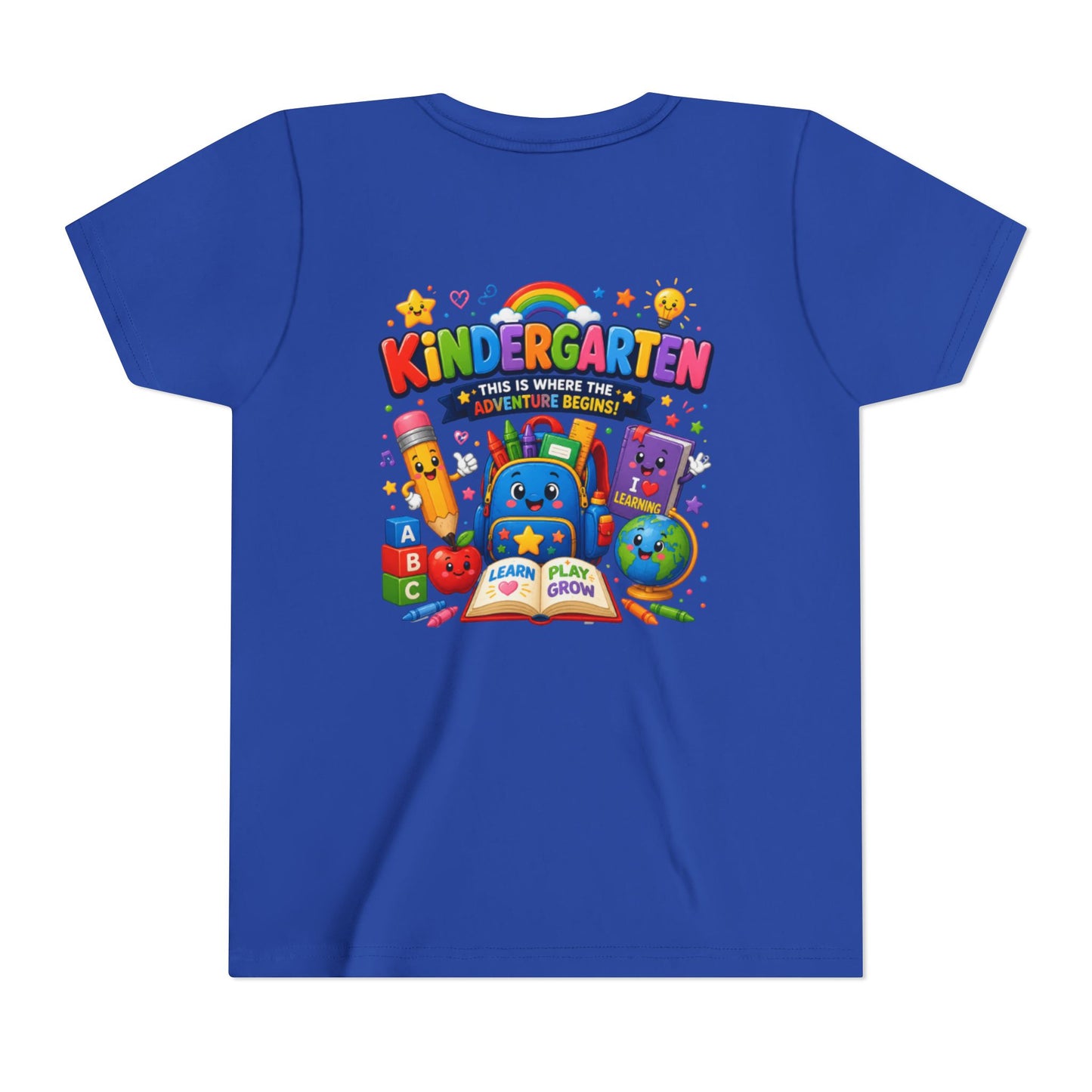 Kindergarten Kids T‑Shirt — 'Kindergarten: This Is Where the Fun Begins' Colorful Back-to-School Tee