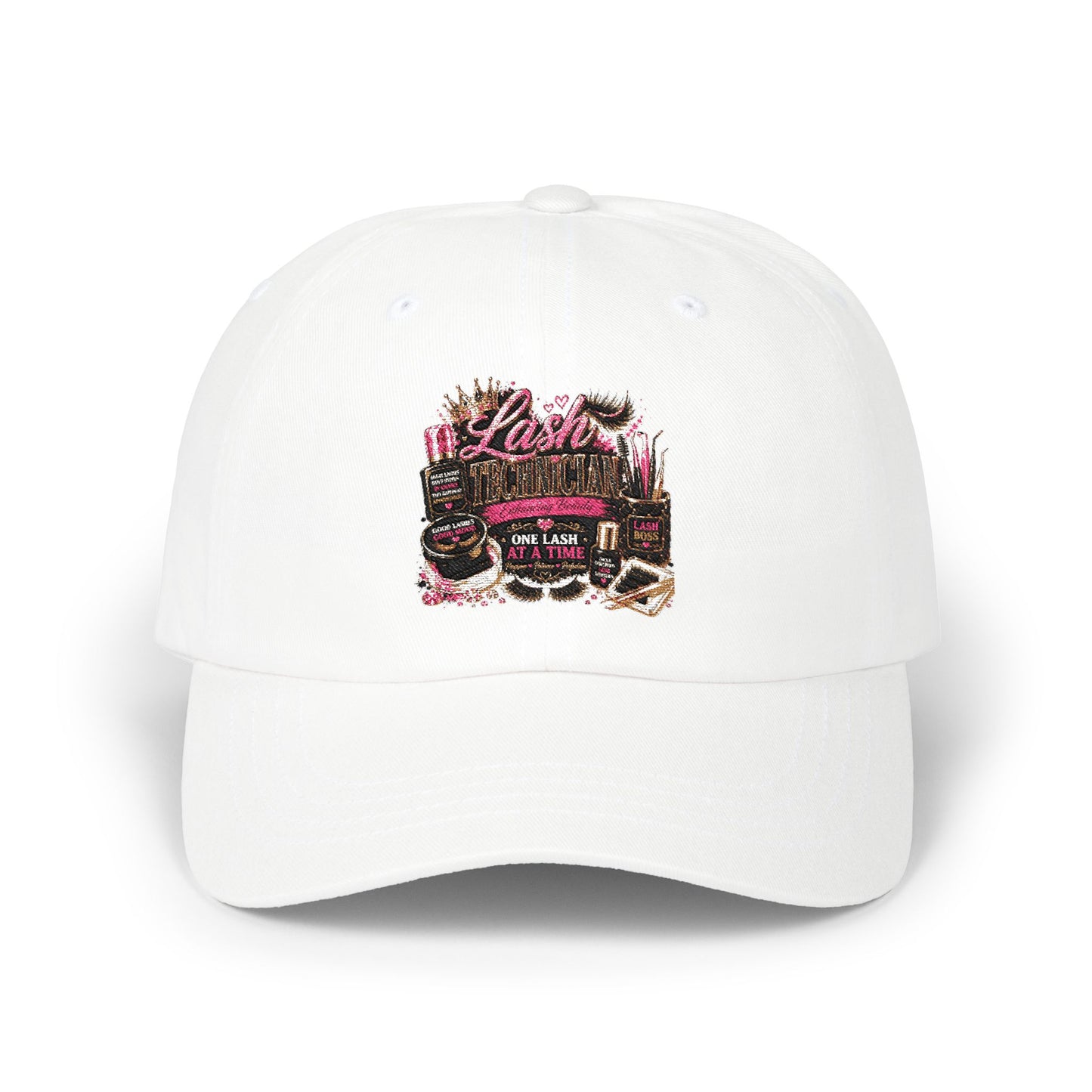 Dad Cap — Vintage Pink Camper Graphic Embroidered Hat