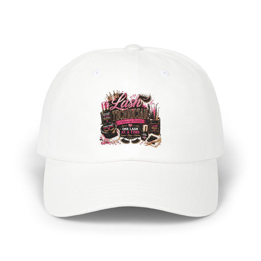 Dad Cap — Vintage Pink Camper Graphic Embroidered Hat