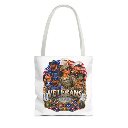 Veterans Tribute Tote Bag – Patriotic Military Honor AOP Tote
