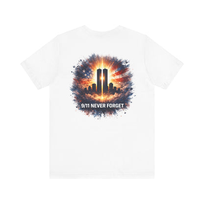 9/11 Never Forget T-Shirt — Twin Towers Tribute Tee