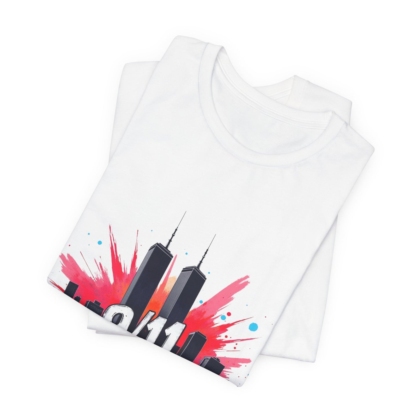 9/11 Never Forget T-Shirt — Patriotic Memorial Tee with Twin Towers Graphic