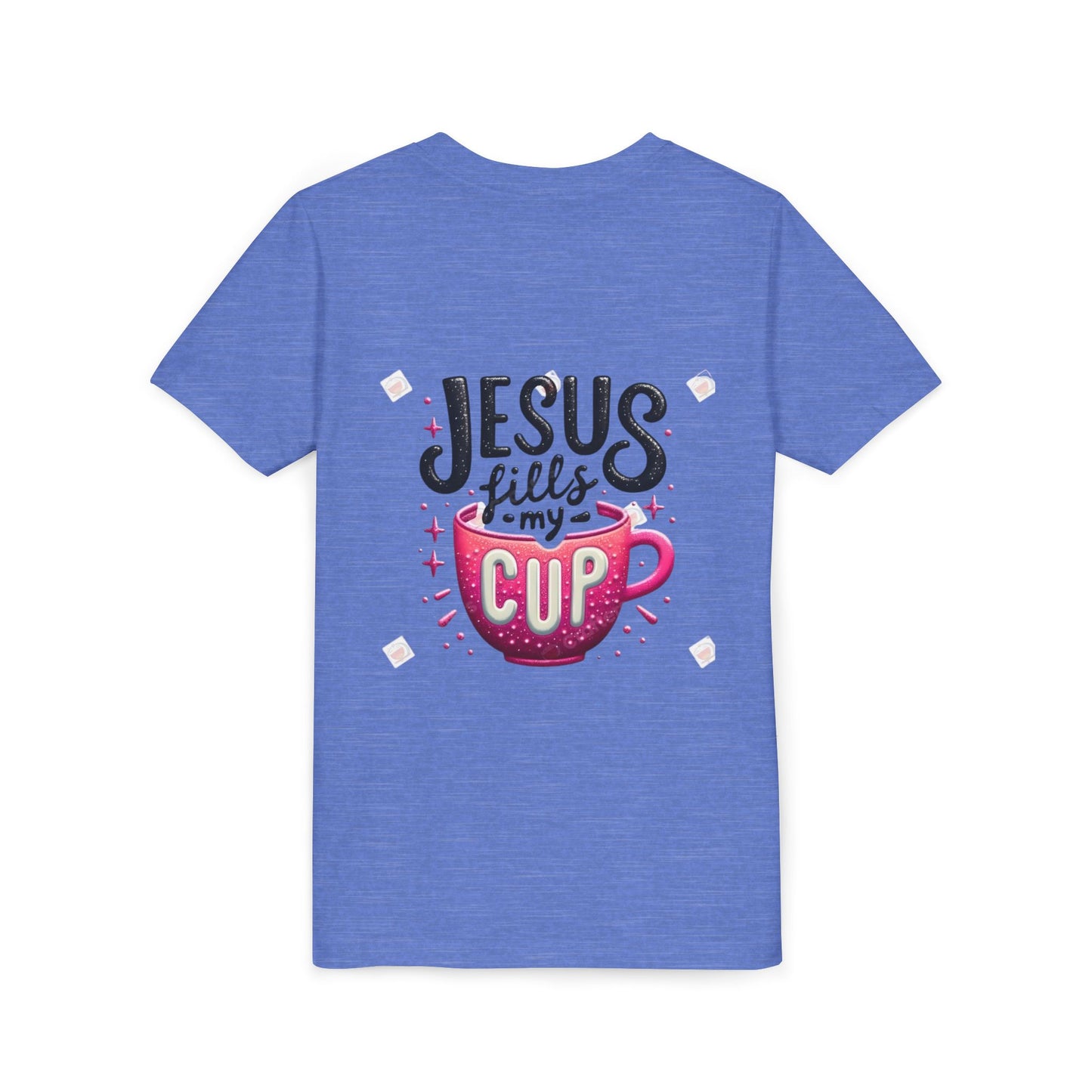 Jesus Fills My Cup Youth Tee — Christian Faith Kids Shirt