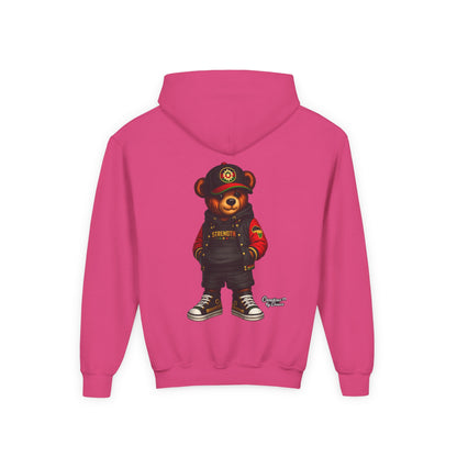 Youth Bear Hoodie – Streetwear Teddy Graphic Pullover for Kids