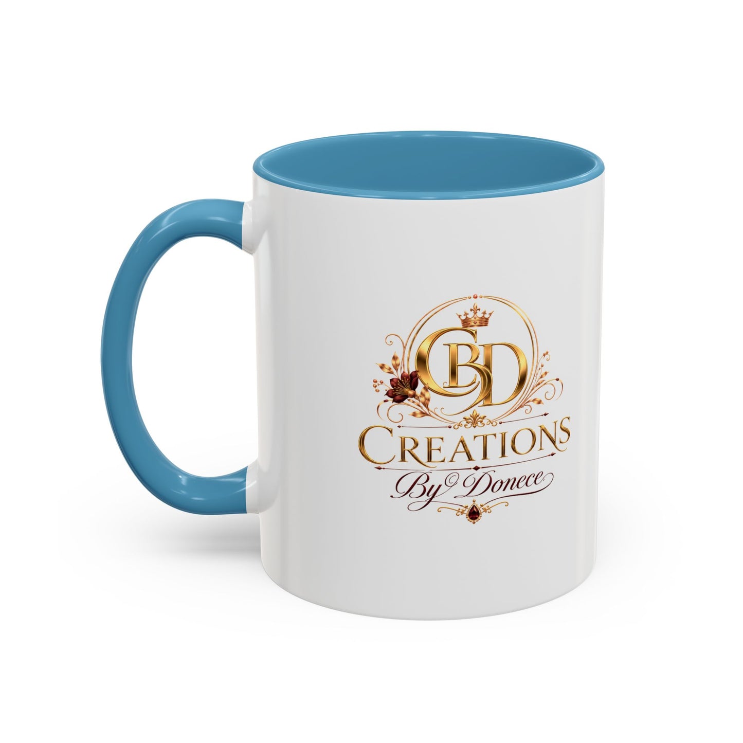Accent Coffee Mug — Creations By Donece Logo Ceramic Mug (11/15 oz)