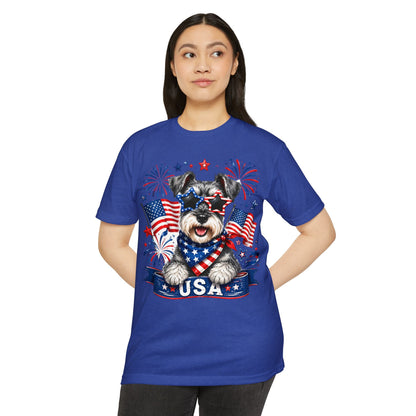 Patriotic Schnauzer USA T-Shirt