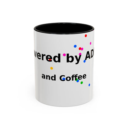 ADHD and Coffee Accent Mug — Funny Neurodivergent Gift (11/15oz)