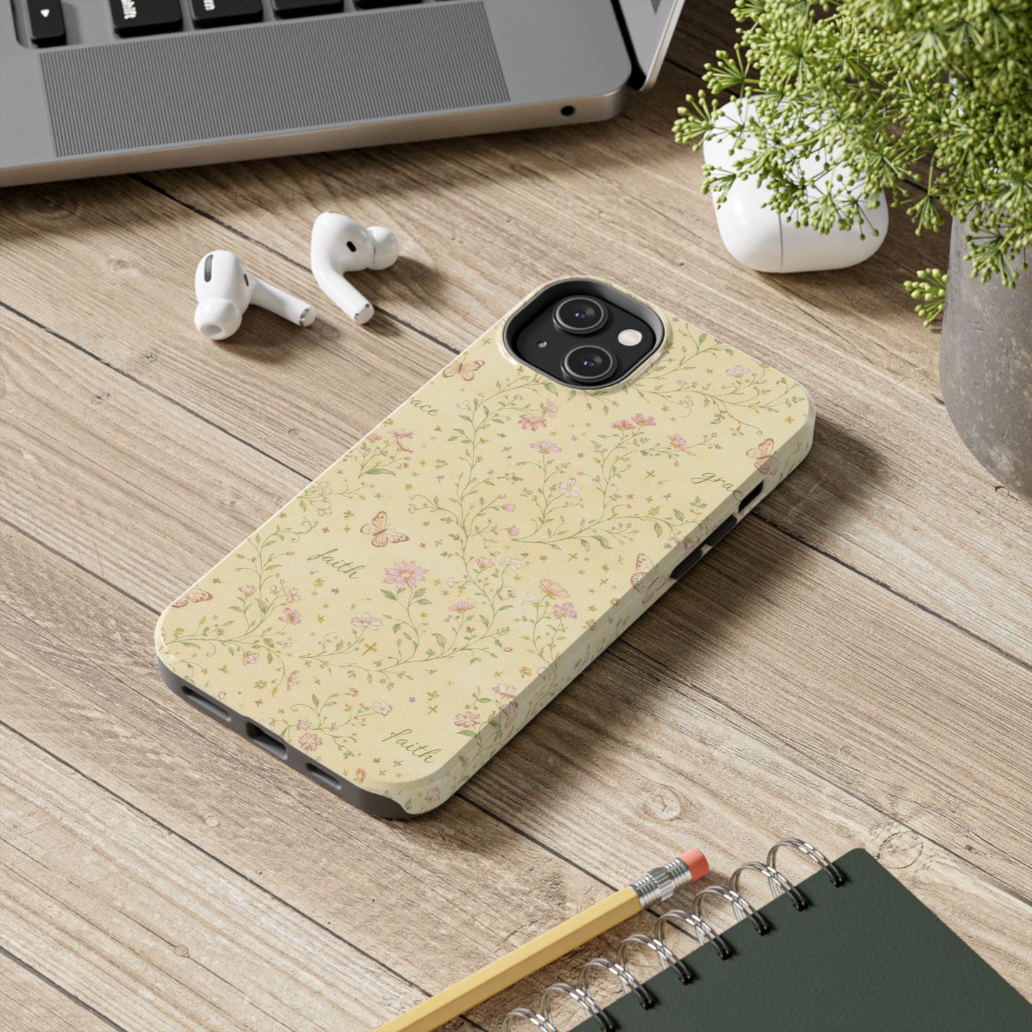 Soft Faith, Gentle Grace Phone Case | Christian floral iPhone Case